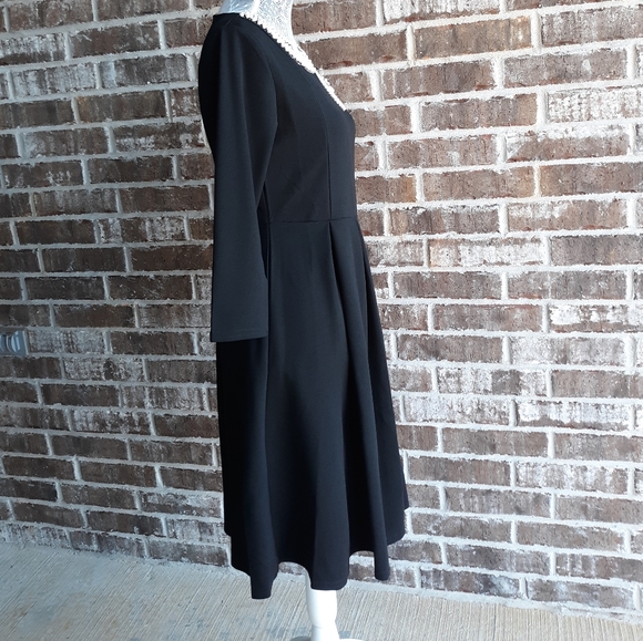 Elegant Black Fit and Flare Dress - Picture 6 of 8